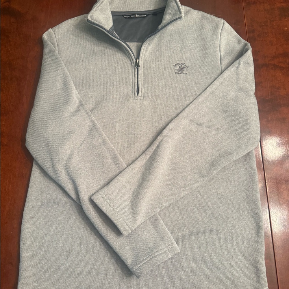 Beverly Hills Polo Club Gray Zip Up Sweater